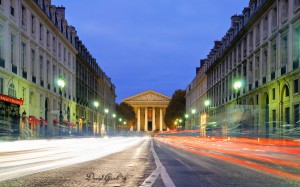 Place de la Madeleine and rue Royale viewed from Place de la Concorde