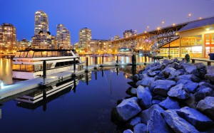 Blue Hour on Vancouver Skyline, Bristish Columbia, Canada