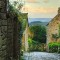 A walk in the village of Locronan, Brittany, France