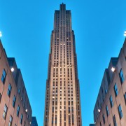 View from the bottom | Dusk on Rockefeller Center, New York