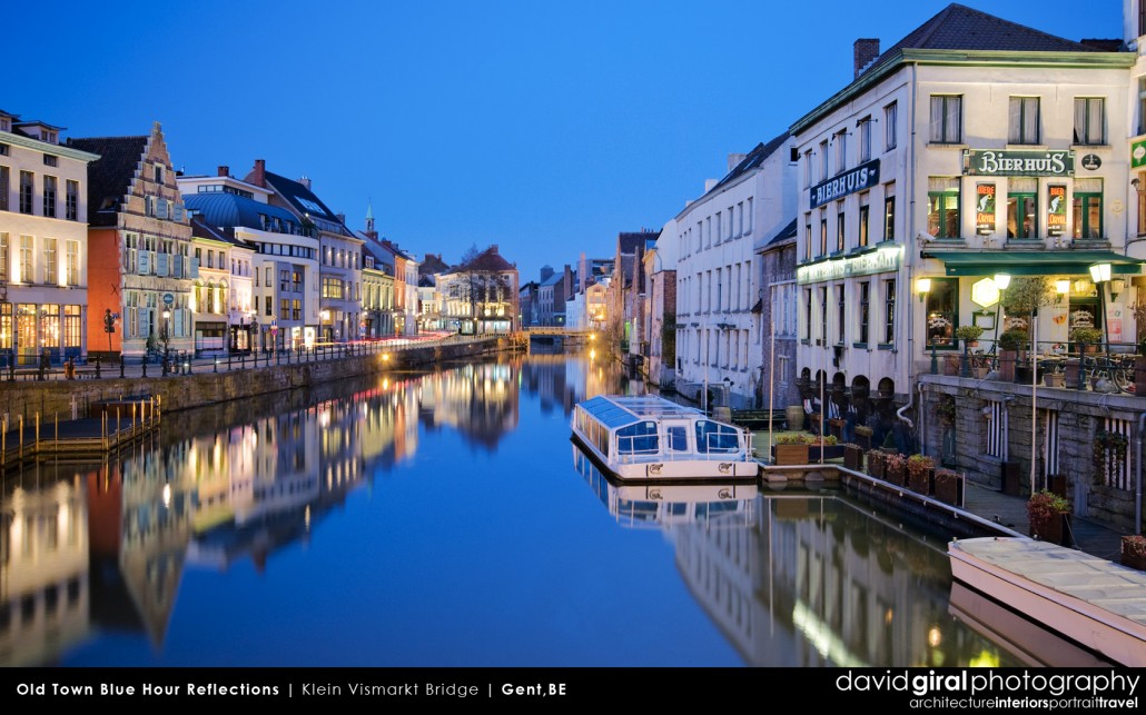 Weekly Facebook Cover Photo: blue hour reflections on Gent, Belgium